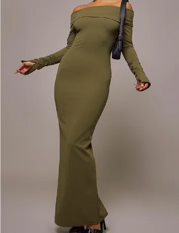 Rochie lunga PRETTYLITTLETHING, verde Verde