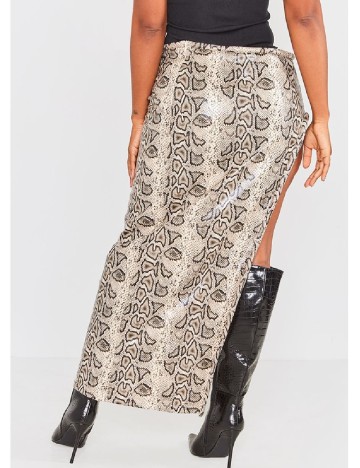 Fusta PRETTYLITTLETHING, crem