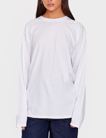 Bluza PRETTYLITTLETHING, alb