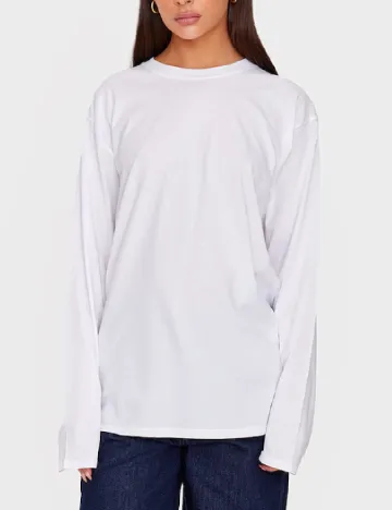 Bluza PRETTYLITTLETHING, alb