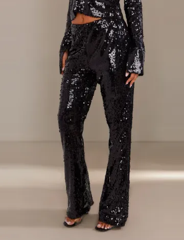Pantaloni PRETTYLITTLETHING, negru