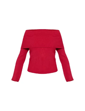 Pulover PRETTYLITTLETHING, rosu