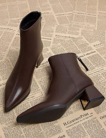 Botine SHEIN, maro