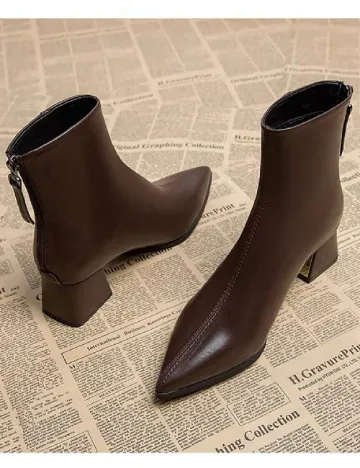 Botine SHEIN, maro
