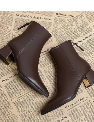 Botine SHEIN, maro
