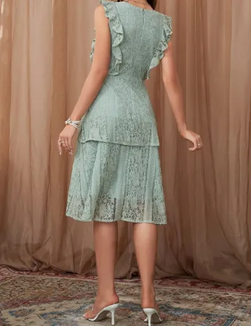 Rochie medie Ticosa, verde