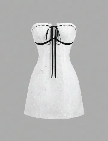 Rochie scurta SHEIN, alb Alb