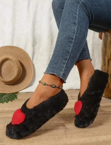 Papuci de Casa SHEIN, negru