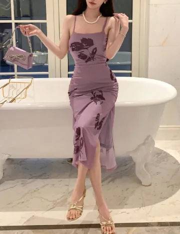 Rochie medie Dazy, mov