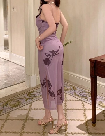 Rochie medie Dazy, mov