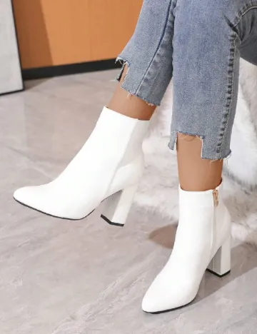 Botine SHEIN, alb