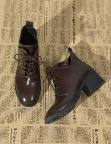 Botine SHEIN, maro