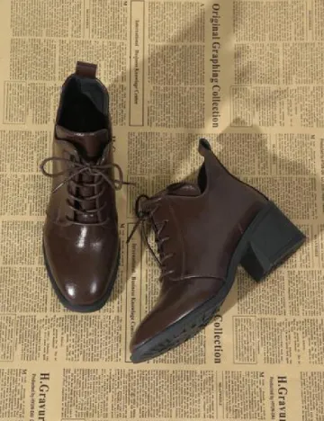 Botine SHEIN, maro