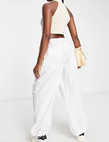 Pantaloni Top Shop, alb