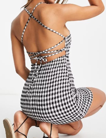Rochie scurta Pull&Bear, alb/negru