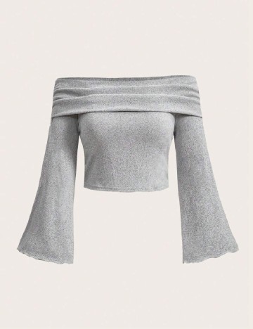 Top SHEIN CURVE, gri