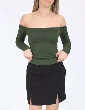 Top Bershka, verde Verde