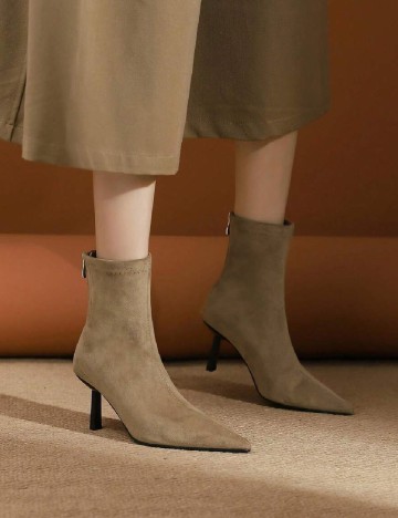 Botine SHEIN, maro