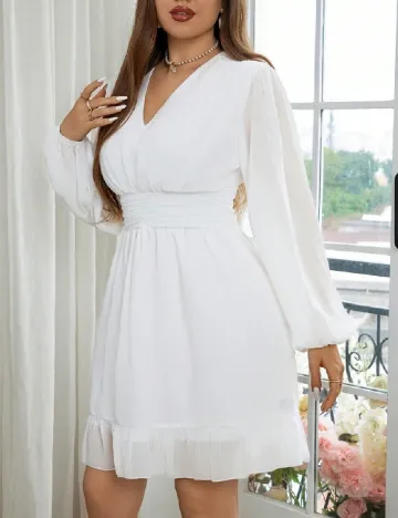 Rochie scurta SHEIN CURVE, alb