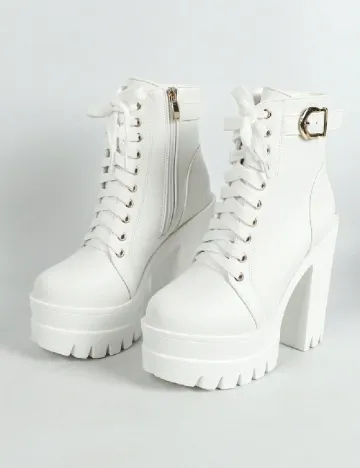 Botine SHEIN, alb