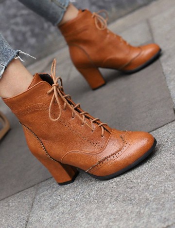 Botine SHEIN, maro