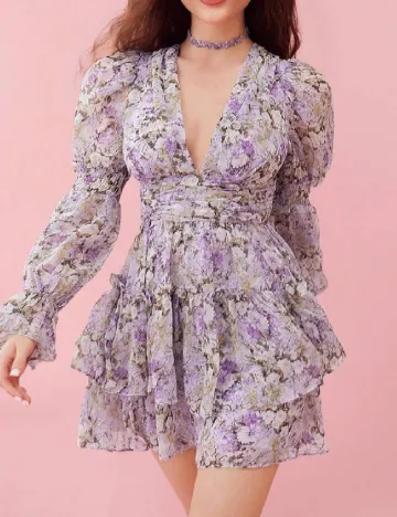 Rochie scurta SHEIN, floral print Floral print