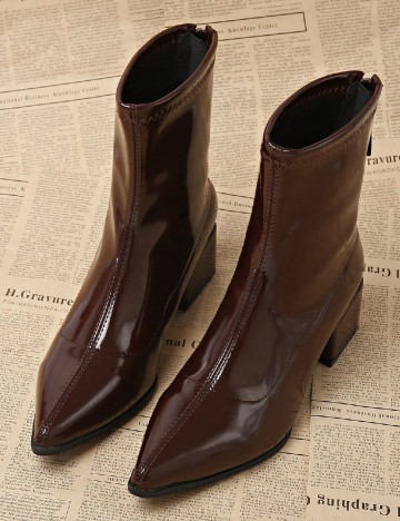Botine SHEIN, maro
