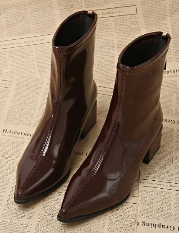 Botine SHEIN, maro