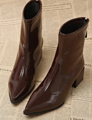 Botine SHEIN, maro