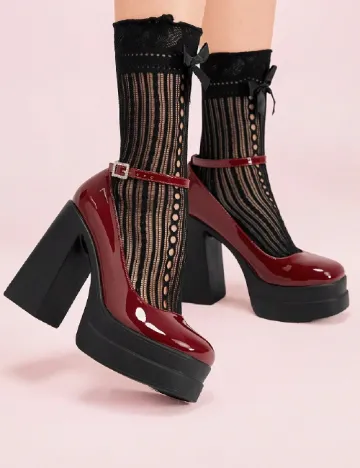 Pantofi SHEIN, visiniu