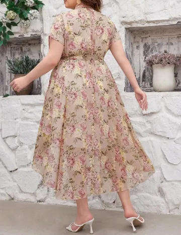Rochie medie SHEIN CURVE, floral print Floral print