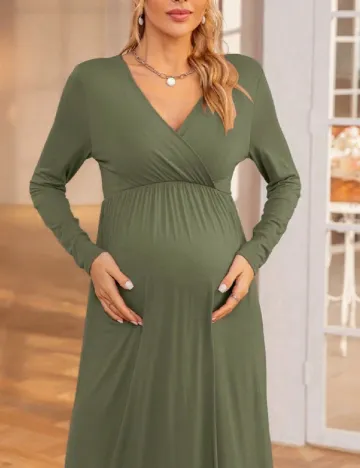 Rochie lunga SHEIN Maternity, verde