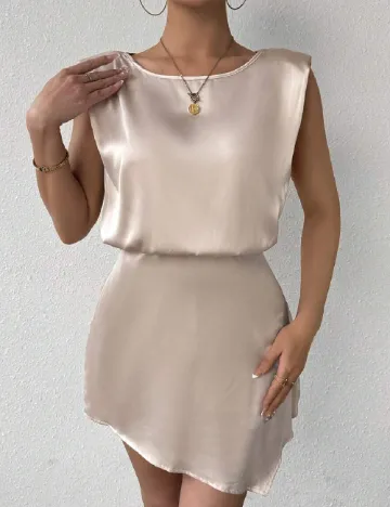 Rochie scurta SHEIN, crem