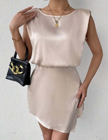 Rochie scurta SHEIN, crem