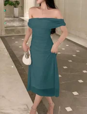 Rochie lunga Dazy, verde