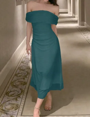 Rochie lunga Dazy, verde