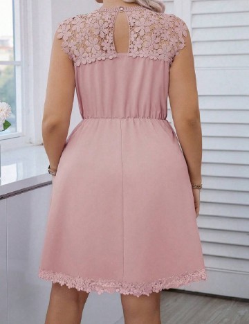 Rochie scurta SHEIN CURVE, roz