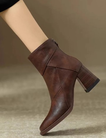 Botine SHEIN, maro