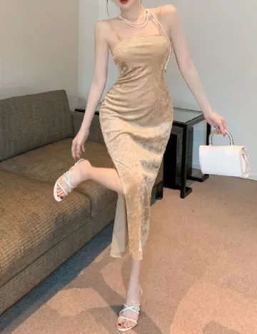 Rochie medie Dazy, bej