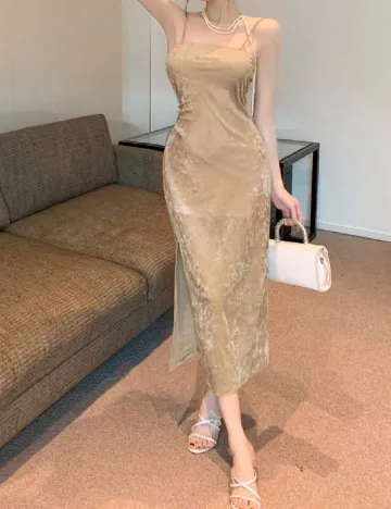 Rochie medie Dazy, bej
