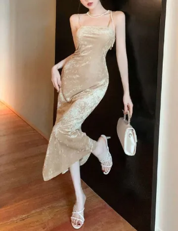 Rochie medie Dazy, bej