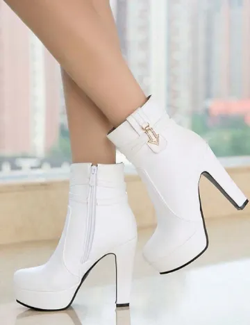 Botine SHEIN, alb