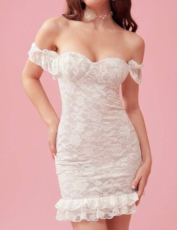 Rochie scurta SHEIN, alb