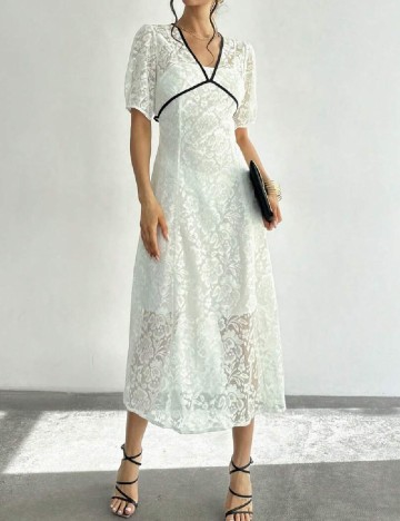 Rochie medie SHEIN, alb