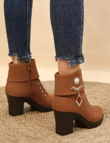 Botine SHEIN, maro