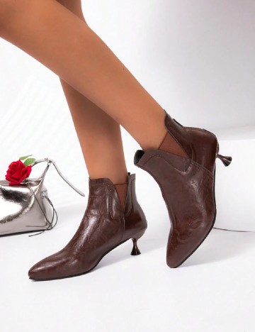Botine SHEIN, maro