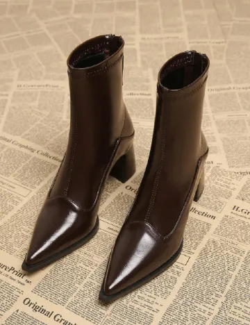 Botine SHEIN, maro