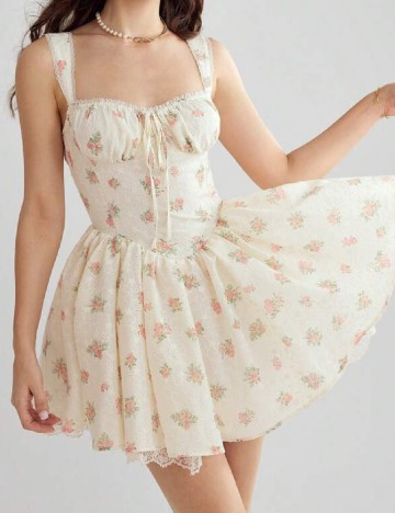 Rochie scurta SHEIN, crem