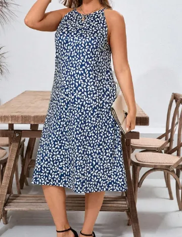 Rochie medie SHEIN CURVE, albastru