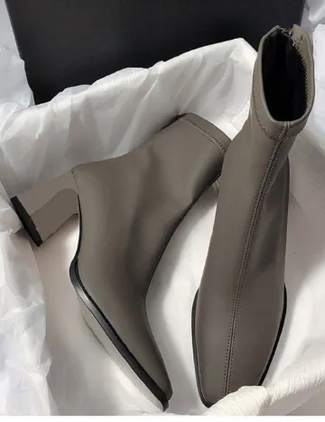 Botine SHEIN, verde inchis